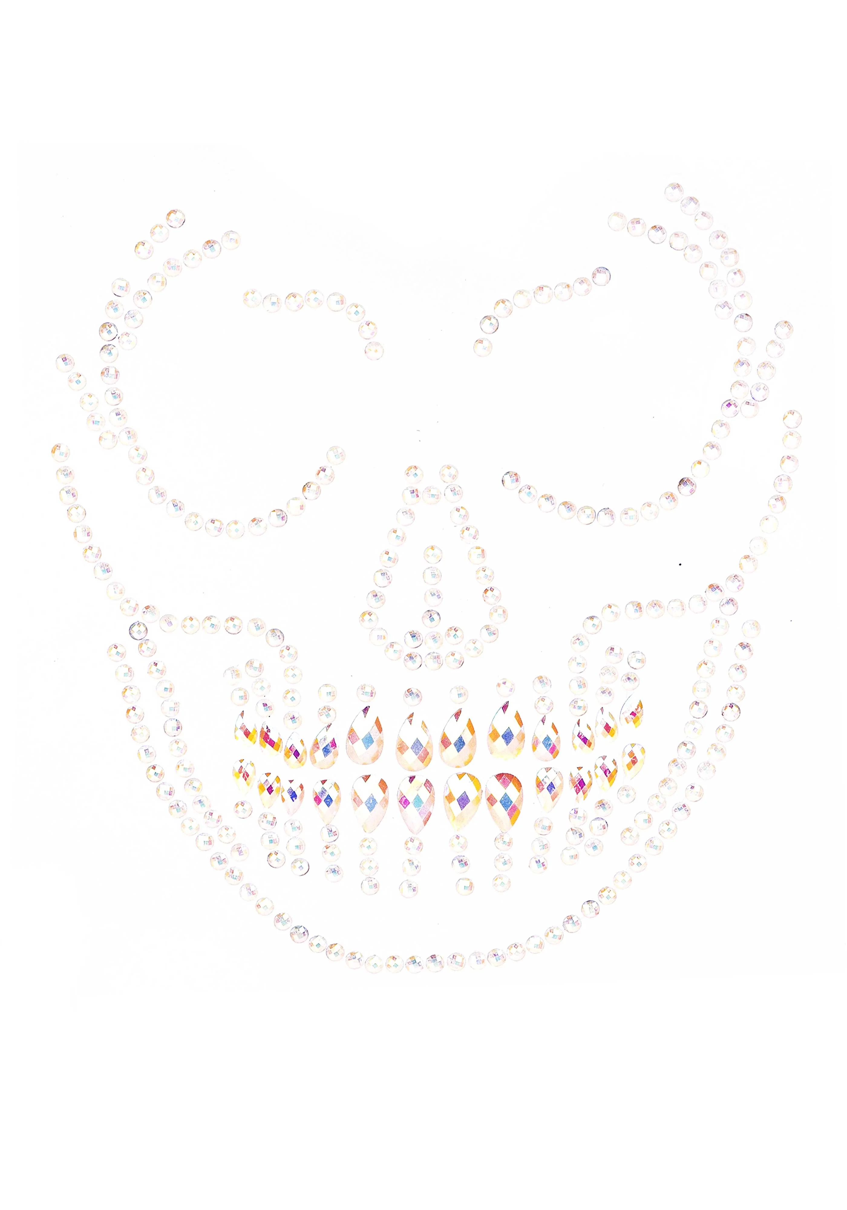Skull Glow In The Dark Face Jewels - Image 2
