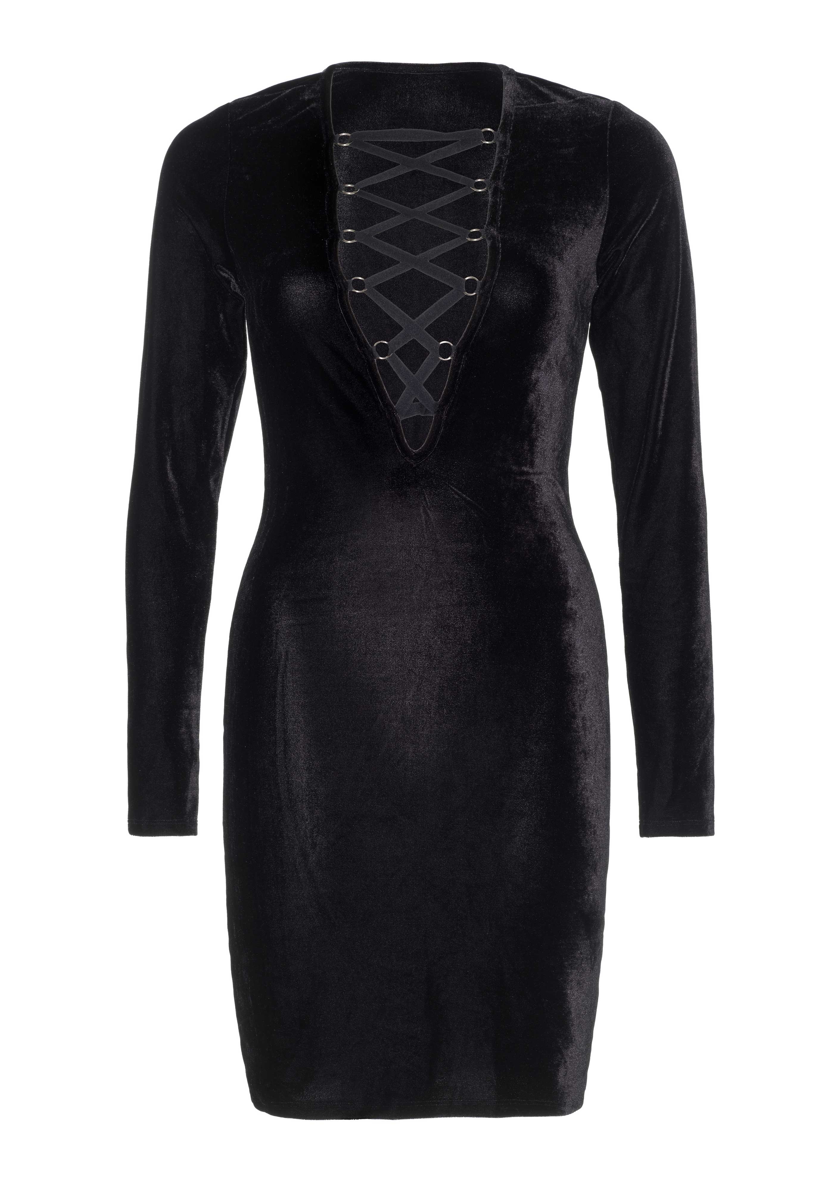 Velvet Long Sleeved Dress - Image 3