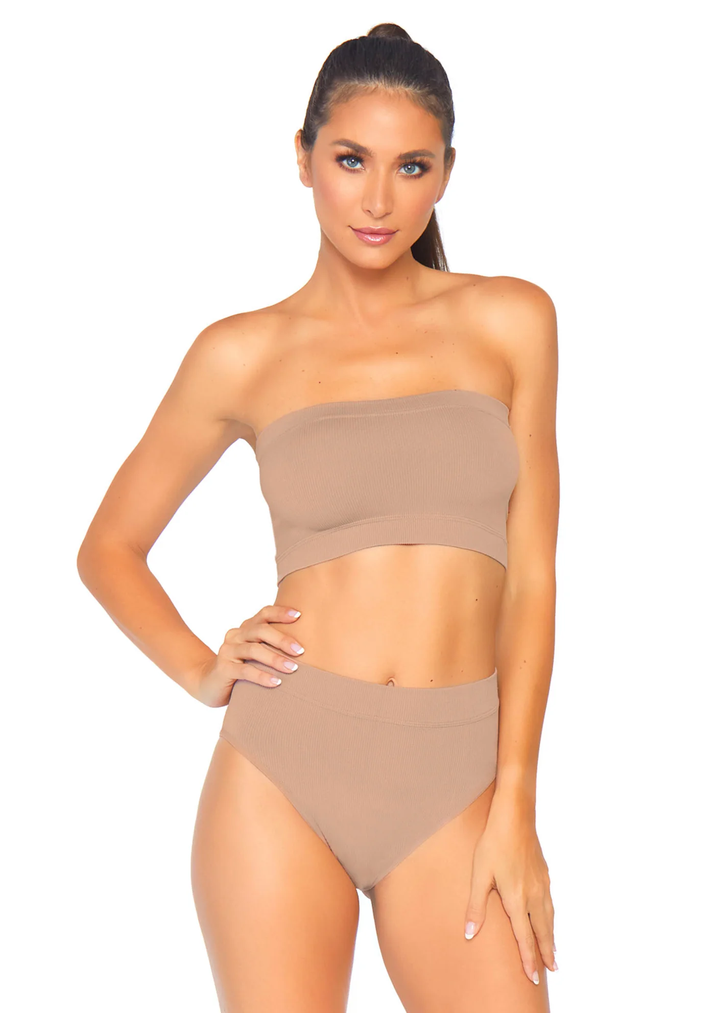 Seamless Bandeau Top and High Waist Brief - Image 11