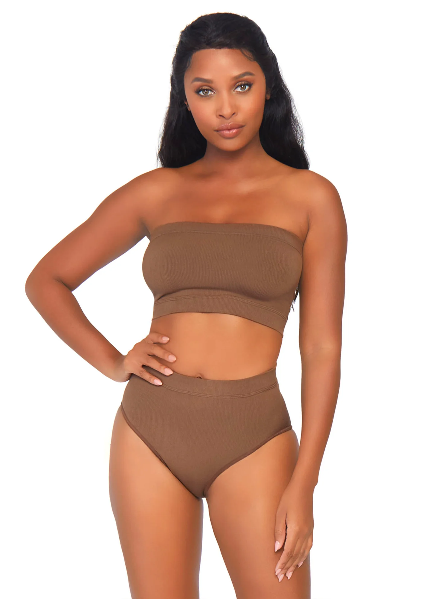 Seamless Bandeau Top and High Waist Brief - Image 2